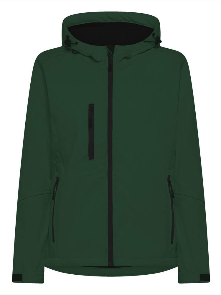 BS Storm dames softshell jas, 340 gr/m² - Flessengroen (PMS 2411C)