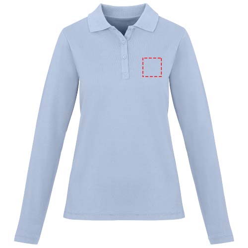 Calgary 180 g/m² damespolo met lange mouwen