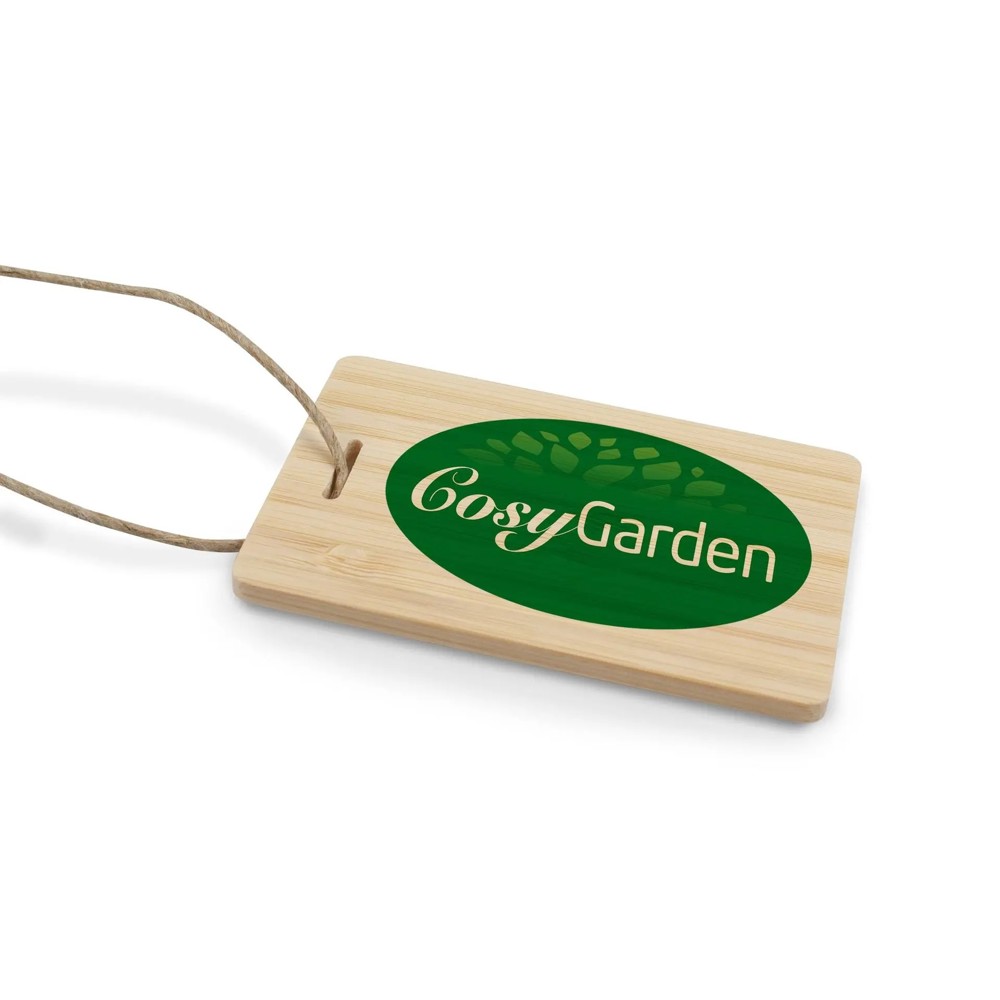 Eco Luggage Tag Bamboo- Bruin