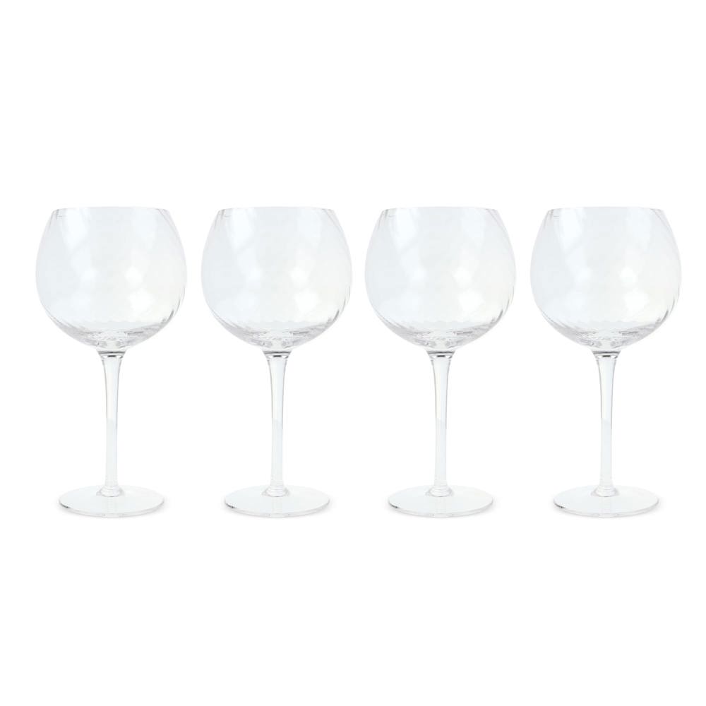 Byon Opacity set van 4 wijnglazen met stijlvol glaspatroon 470ml