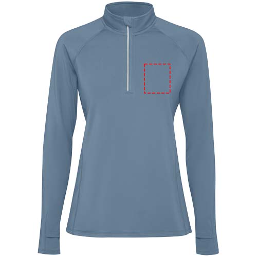 Estambul 200 g/m² damessweater met lange mouwen en halve rits
