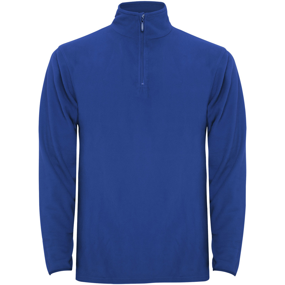 Himalaya fleece herenjack met kwartrits - Koningsblauw