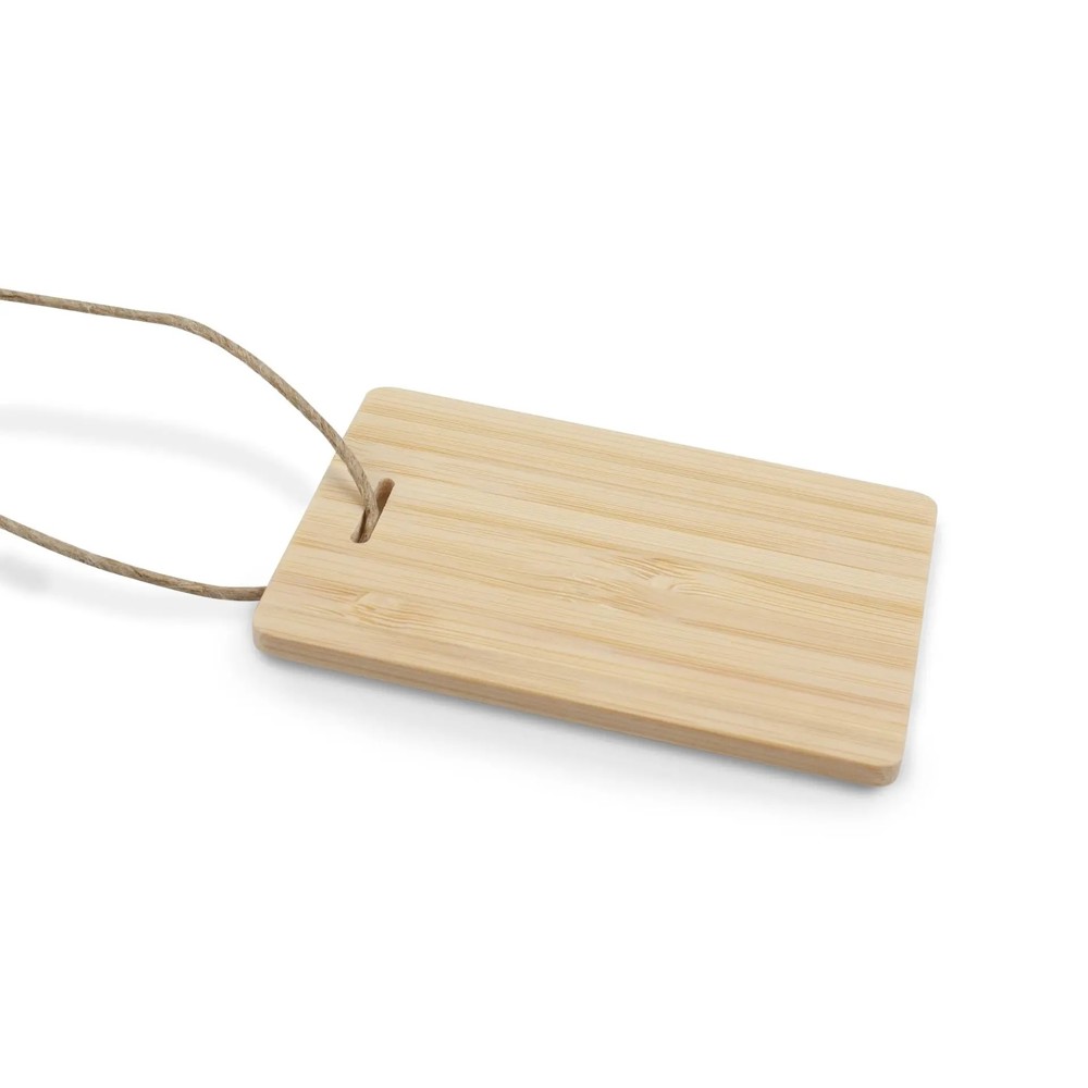 Eco Luggage Tag Bamboo- Bruin