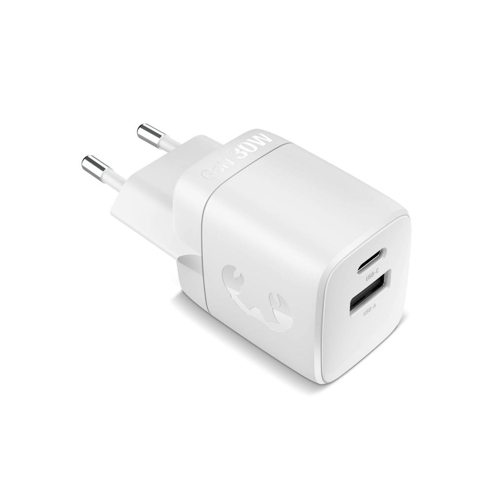 Fresh 'n Rebel 30W Snellader GaN USB-C &amp; USB-A - Licht Grijs