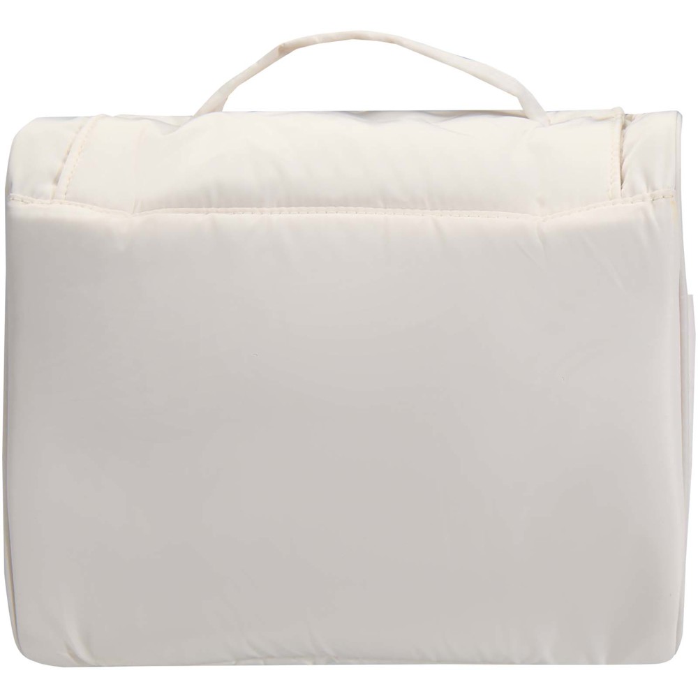 Puffer GRS gerecycleerde ophangbare canvas toilettas 8L