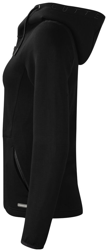 Cutter & Buck - Pemberton Hood FZ Dames Zwart L