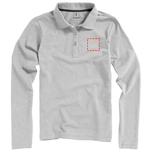 Calgary 180 g/m² damespolo met lange mouwen