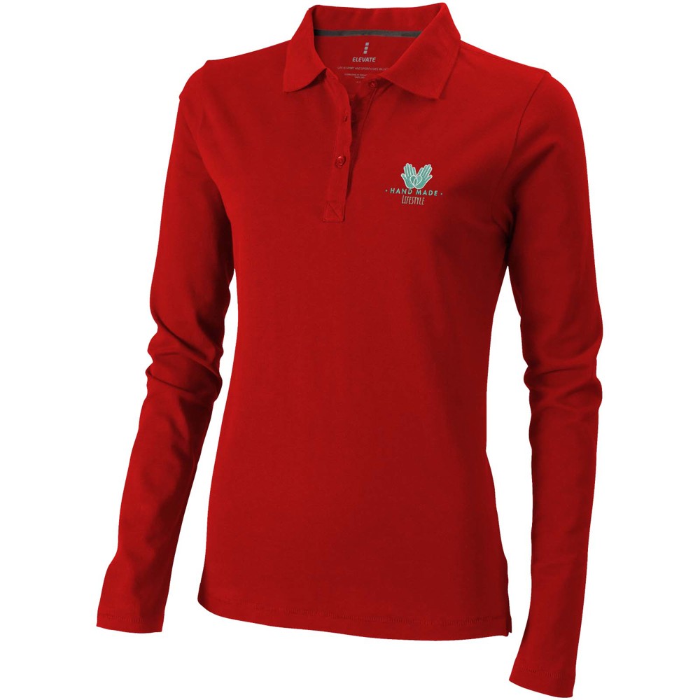 Calgary 180 g/m² damespolo met lange mouwen