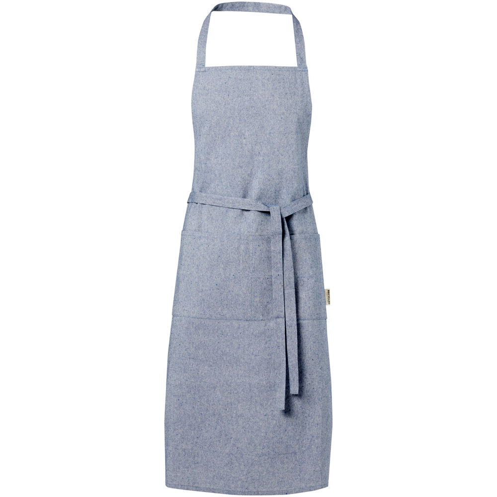 Pheebs 200 g/m² gerecycled katoenen schort - Gemêleerd blauw