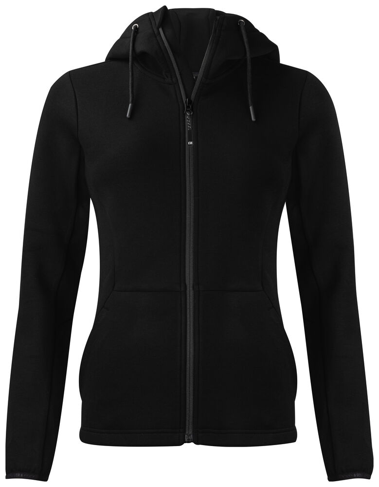 Cutter & Buck - Pemberton Hood FZ Dames - Zwart