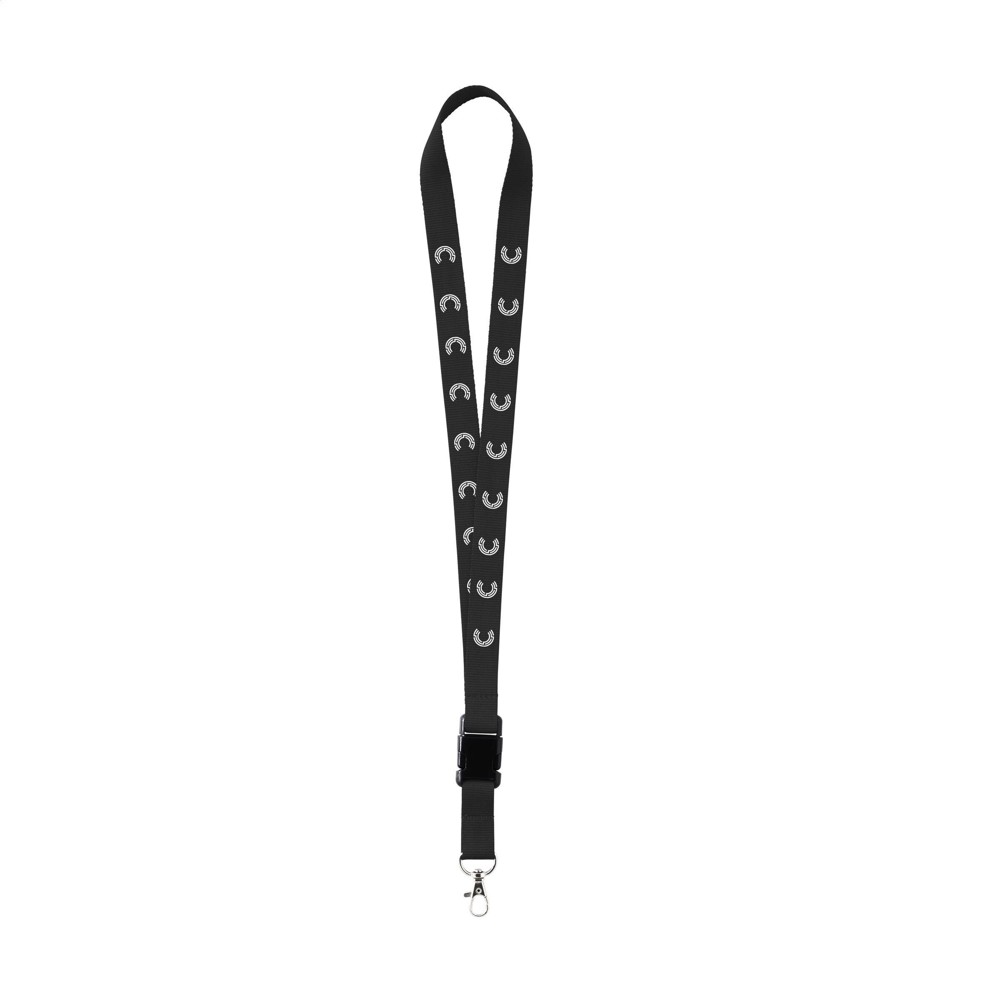 KeyCord 2 cm lanyard - zwart (± PMS Black)