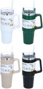 ALPINA Vacuum Mug with Straw 900ml- Black/White/Beige/Green
