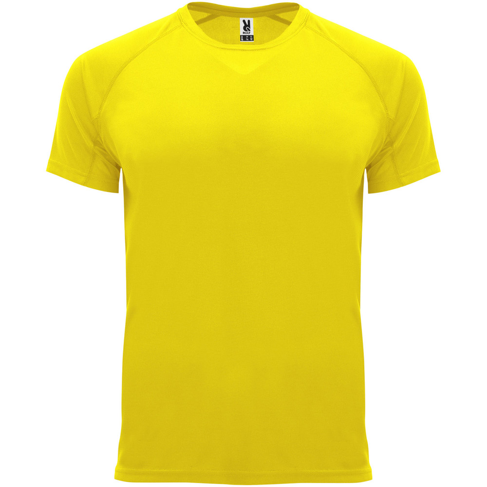 Bahrain 135 g/m² sportshirt met korte mouwen voor kinderen - Geel