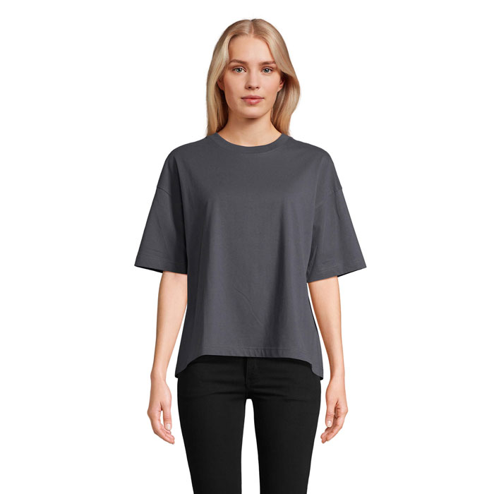 BOXY WOMEN - BOXY OVERSIZE T-SHIRT DAMES - Muisgrijs