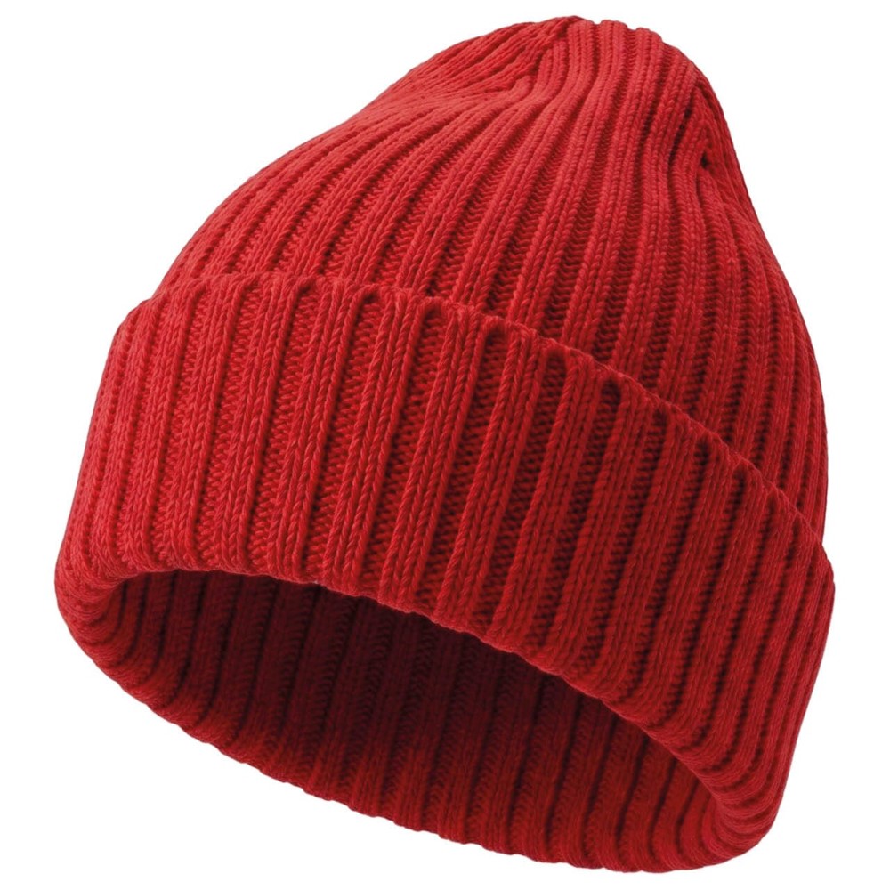 Nilton's Gebreide muts, 15% Merinowol - Rood (PMS 200c) / Rood