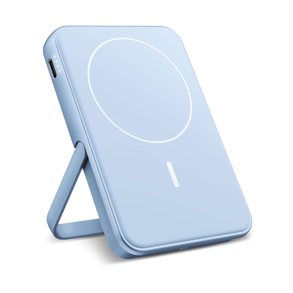 2PBM5000| Fresh 'n Rebel Geschikt voor MagSafe Draadloze Powerbank 5000mAh - Pastel blauw