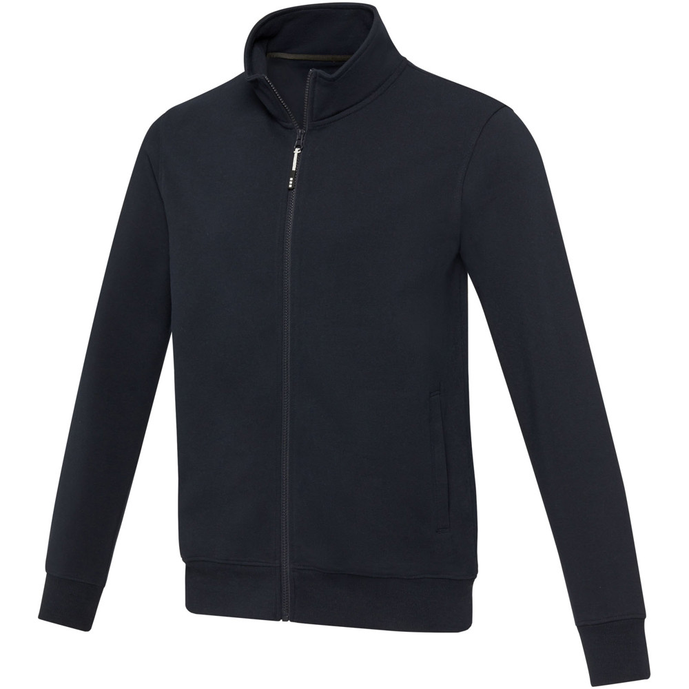 Galena 320 g/m² unisex Aware™ gerecyclede trui met volledige rits - Marineblauw