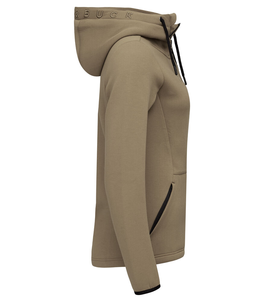 Cutter & Buck - Pemberton Hood FZ Dames Khaki XS