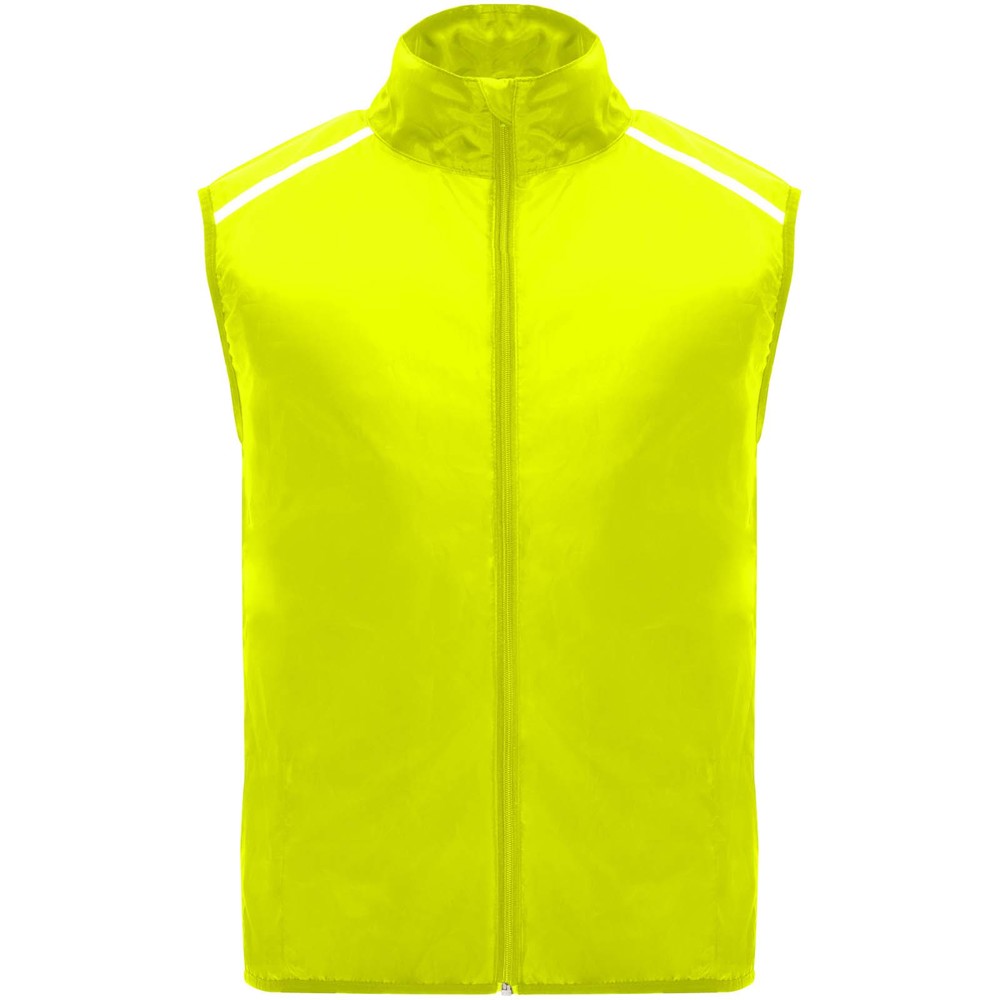 Jannu lichte unisex hardloopbodywarmer - Fluorgeel