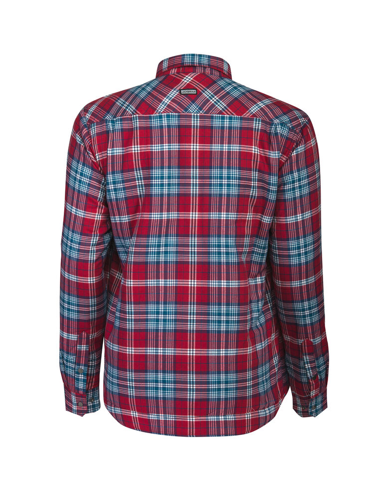 Jobman - 5157 Flannel Shirt Lined Rood/Blauw S
