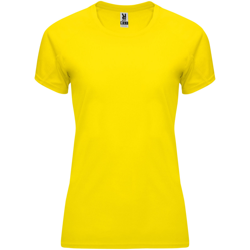 Bahrain 135 g/m² sportshirt met korte mouwen voor dames - Geel