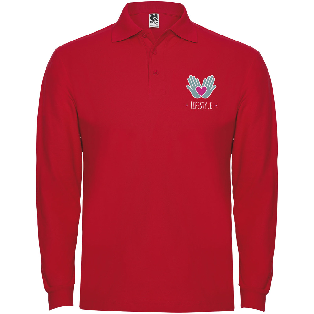 Estrella 220 g/m² herenpolo met lange mouwen