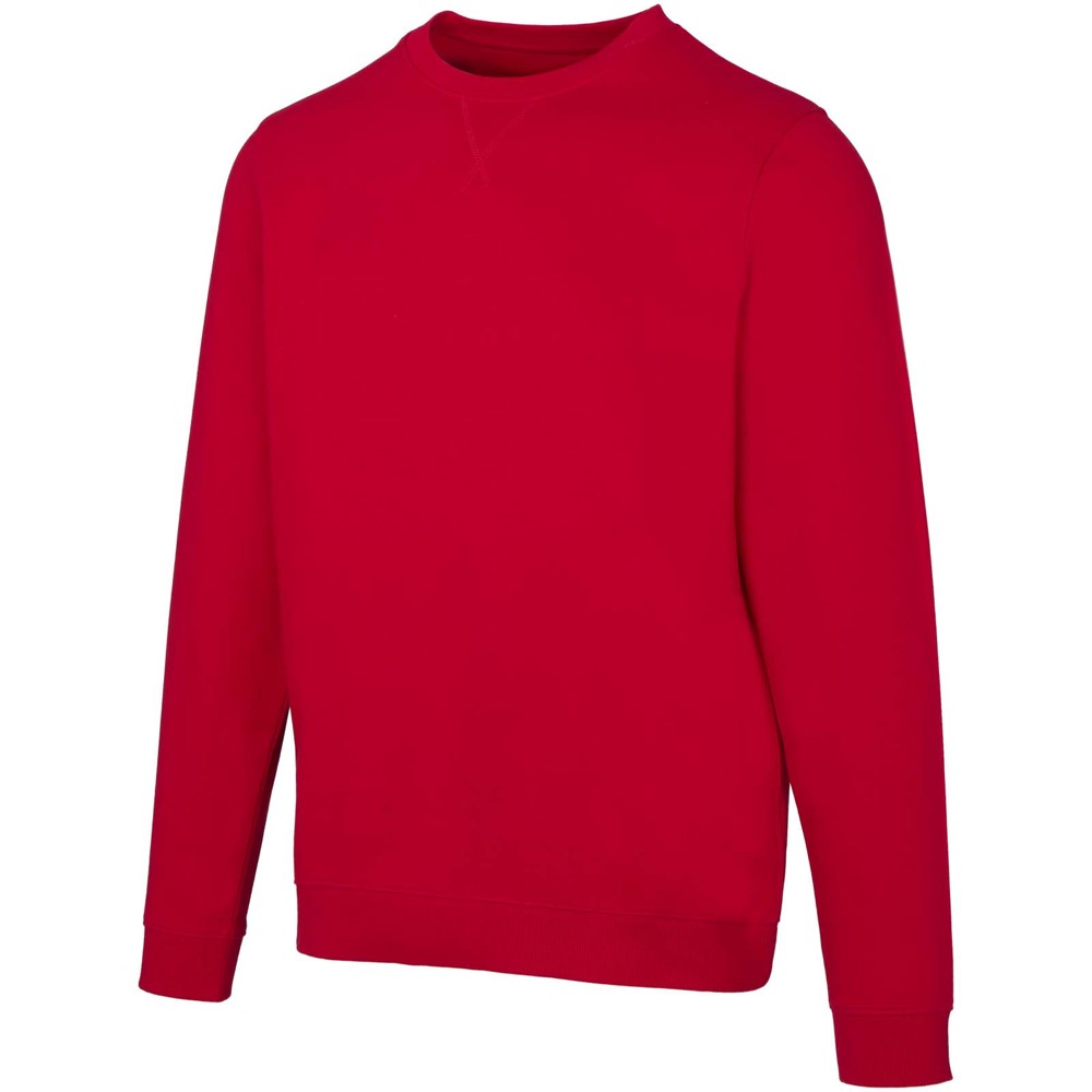 Jasper 280 g/m² unisex OCS gecertificeerde organische gerecyclede trui met ronde hals - Rood