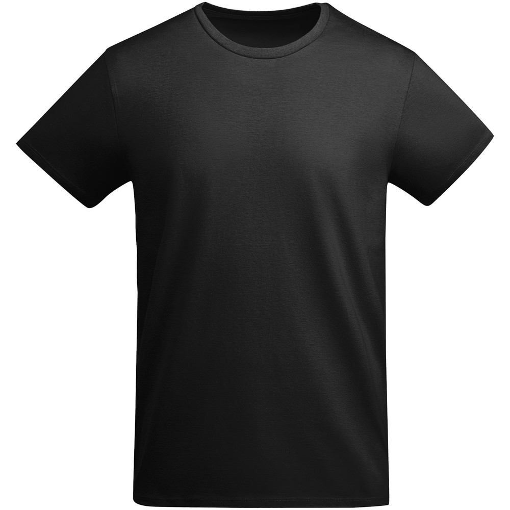 Breda 175 g/m² biologisch katoenen herenshirt met korte mouwen - Zwart
