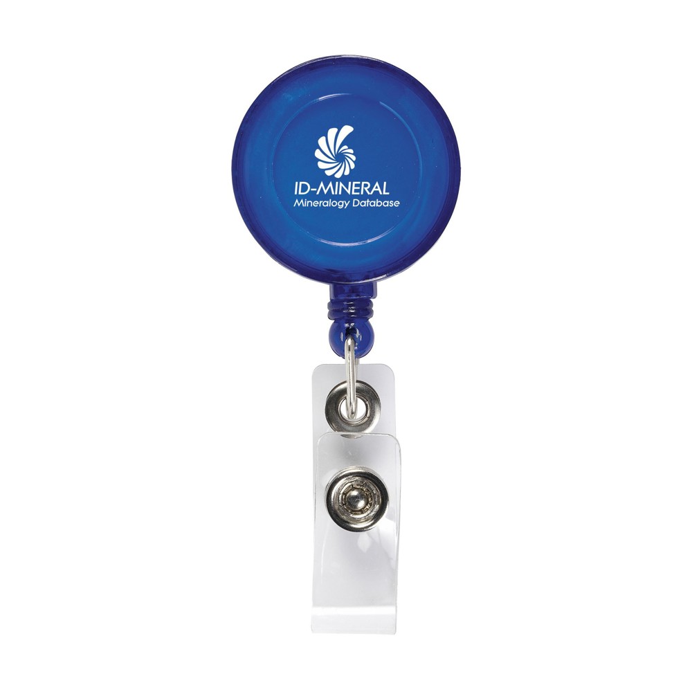 BadgeClip badgehouder - transparant blauw (± PMS 072)