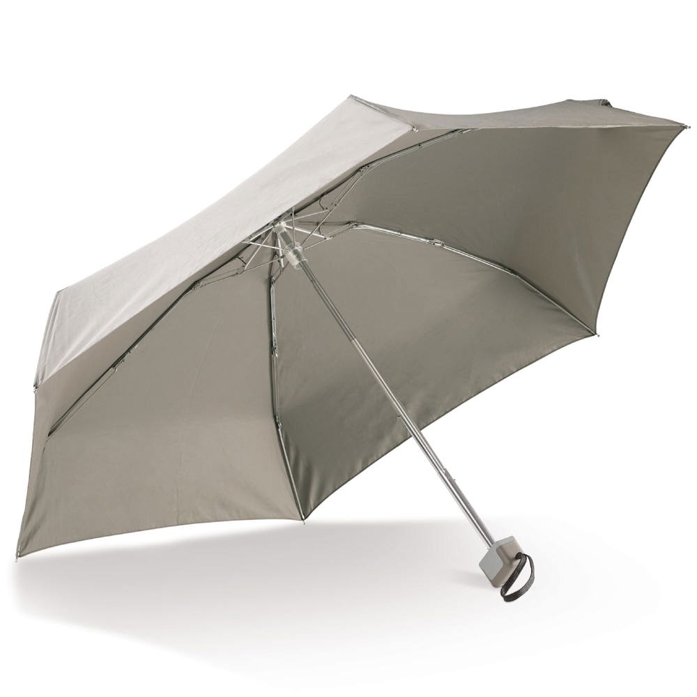 Uiterst lichte opvouwbare 21” paraplu met hoes - Taupe