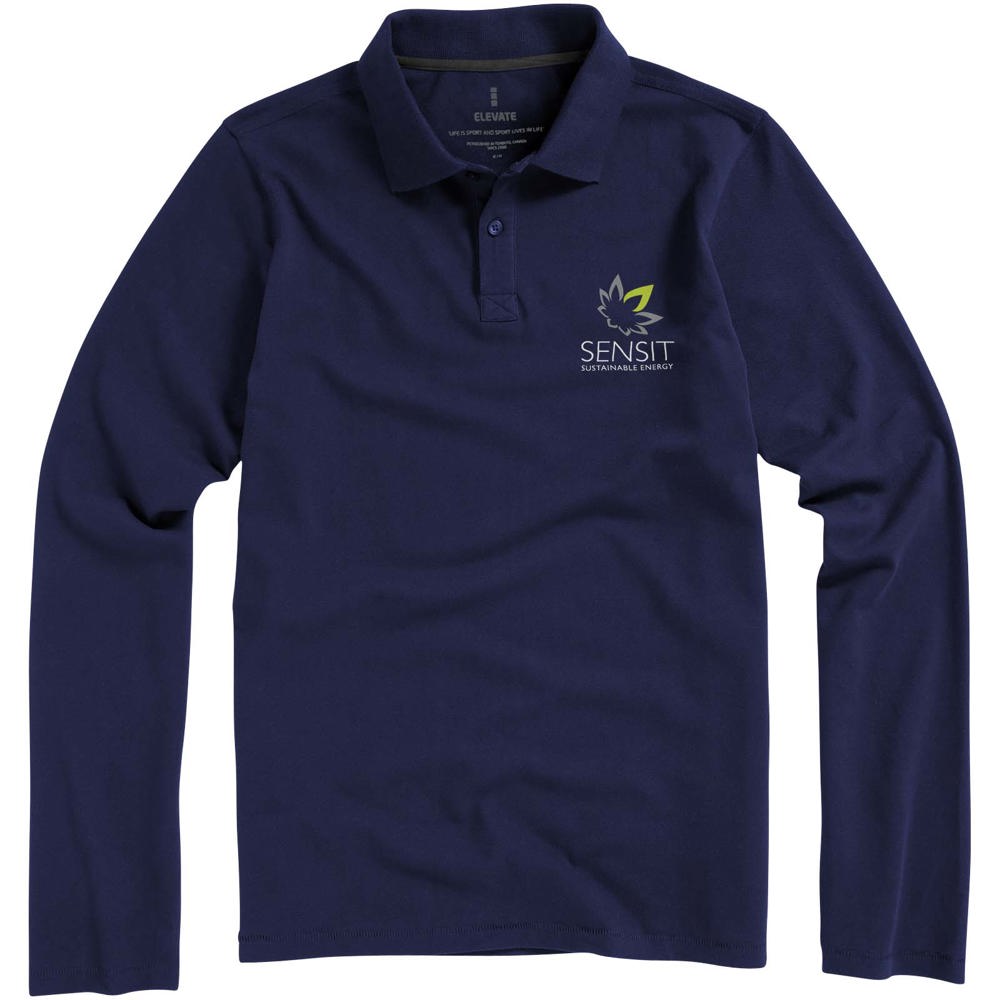 Calgary 180 g/m² herenpolo met lange mouwen
