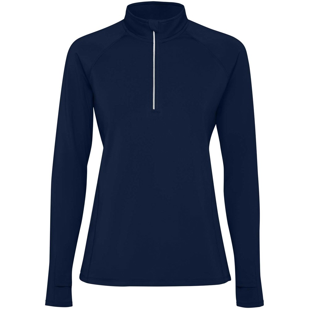 Estambul 200 g/m² damessweater met lange mouwen en halve rits - Marineblauw