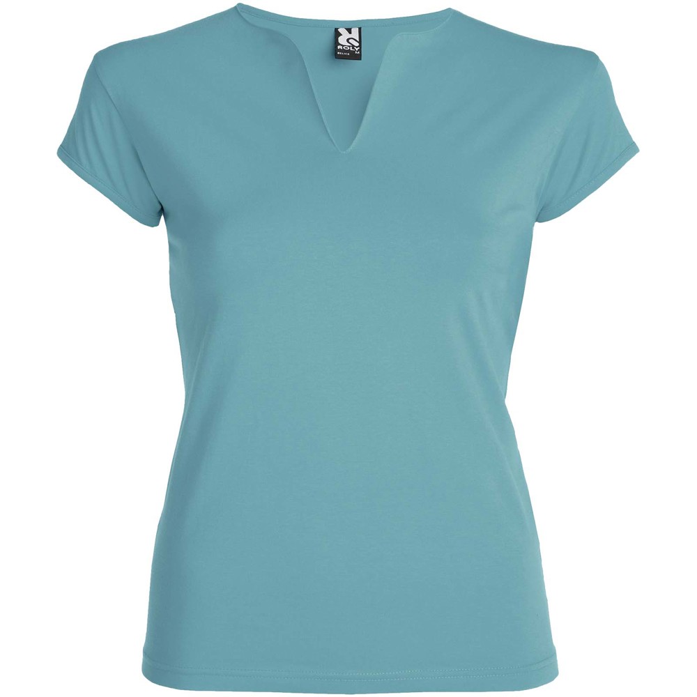 Belice 200 g/m² damesshirt met korte mouwen - Stoffig blauw