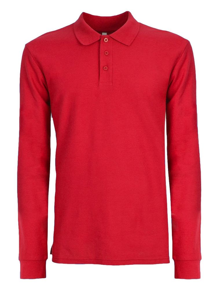 BS Evolution long sleeve polo, 180 gr/m² - Rood (PMS 186c)