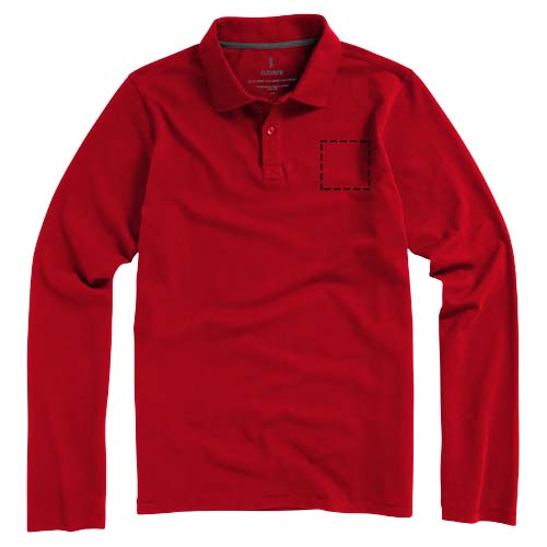 Calgary 180 g/m² herenpolo met lange mouwen