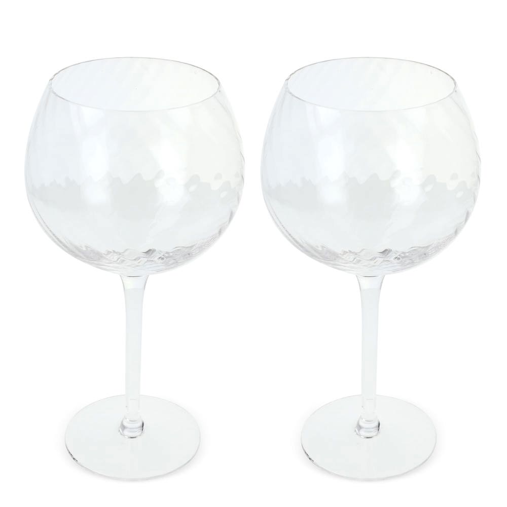 Byon Opacity set van 2 wijnglazen met stijlvol glaspatroon 470ml