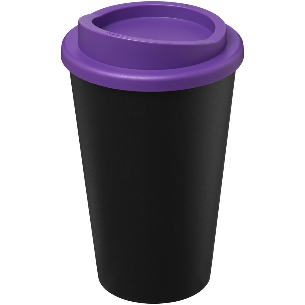 Americano® Eco 350 ml gerecyclede drinkbeker - Zwart, Paars