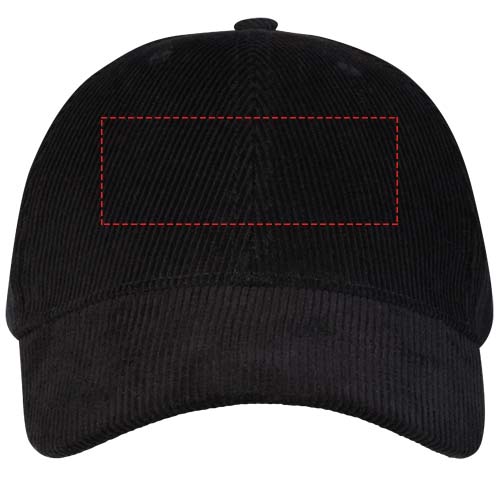 Hutton 280 g/m² 6 panel cap van gerecycled corduroy