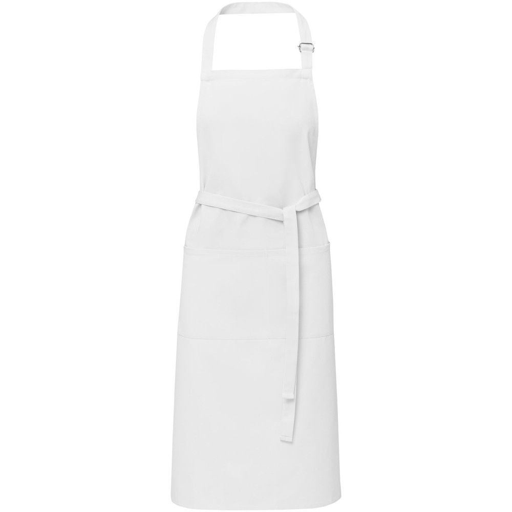 Andrea schort van 240 g/m² met verstelbare nekband - Wit