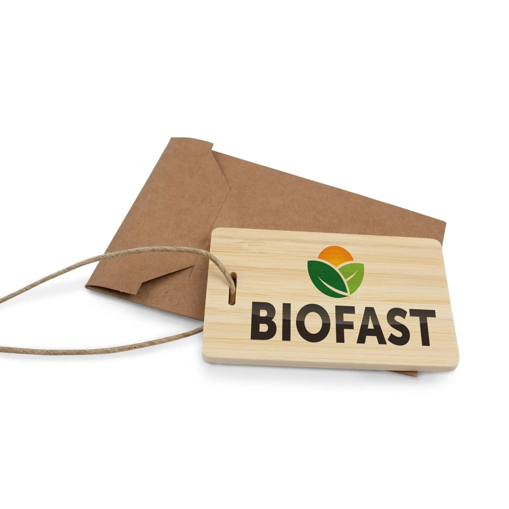 Eco Luggage Tag Bamboo- Bruin