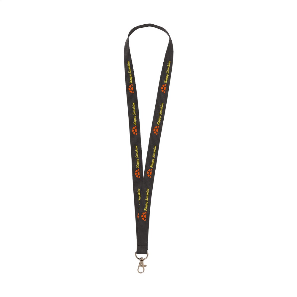 KeyCord Budget 2 cm lanyard - zwart (± PMS Black)