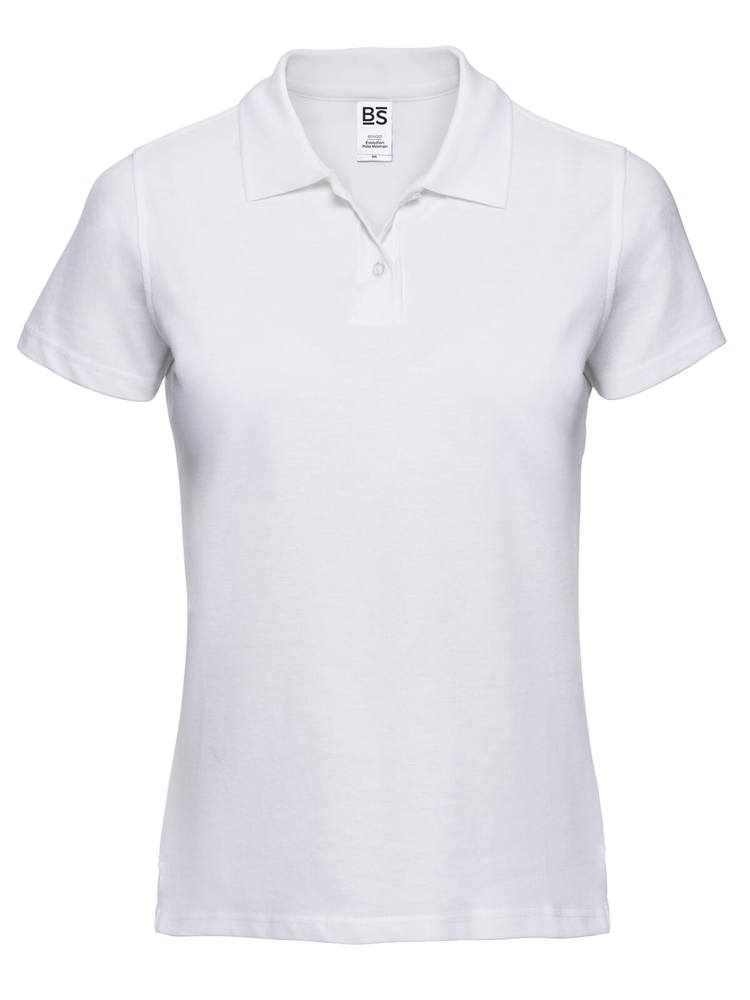 BS Evolution dames polo, 180 gr/m² - Wit (WHITE)