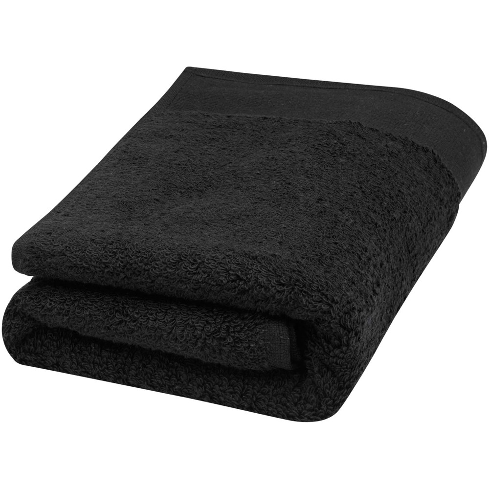 Nora handdoek 50 x 100 cm van 550 g/m² katoen - Zwart