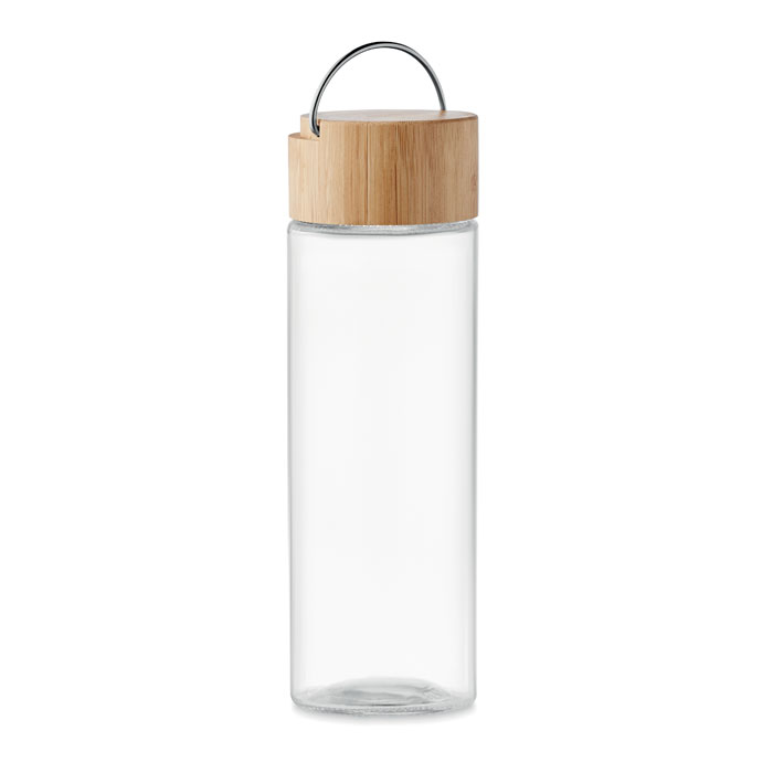 AMELAND - Glazen fles 500ml bamboe dop