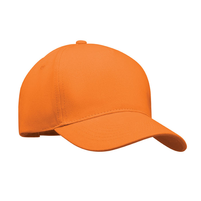 LONG BEACH SINGA - 5 panelen baseballpet 260g/m² - Oranje