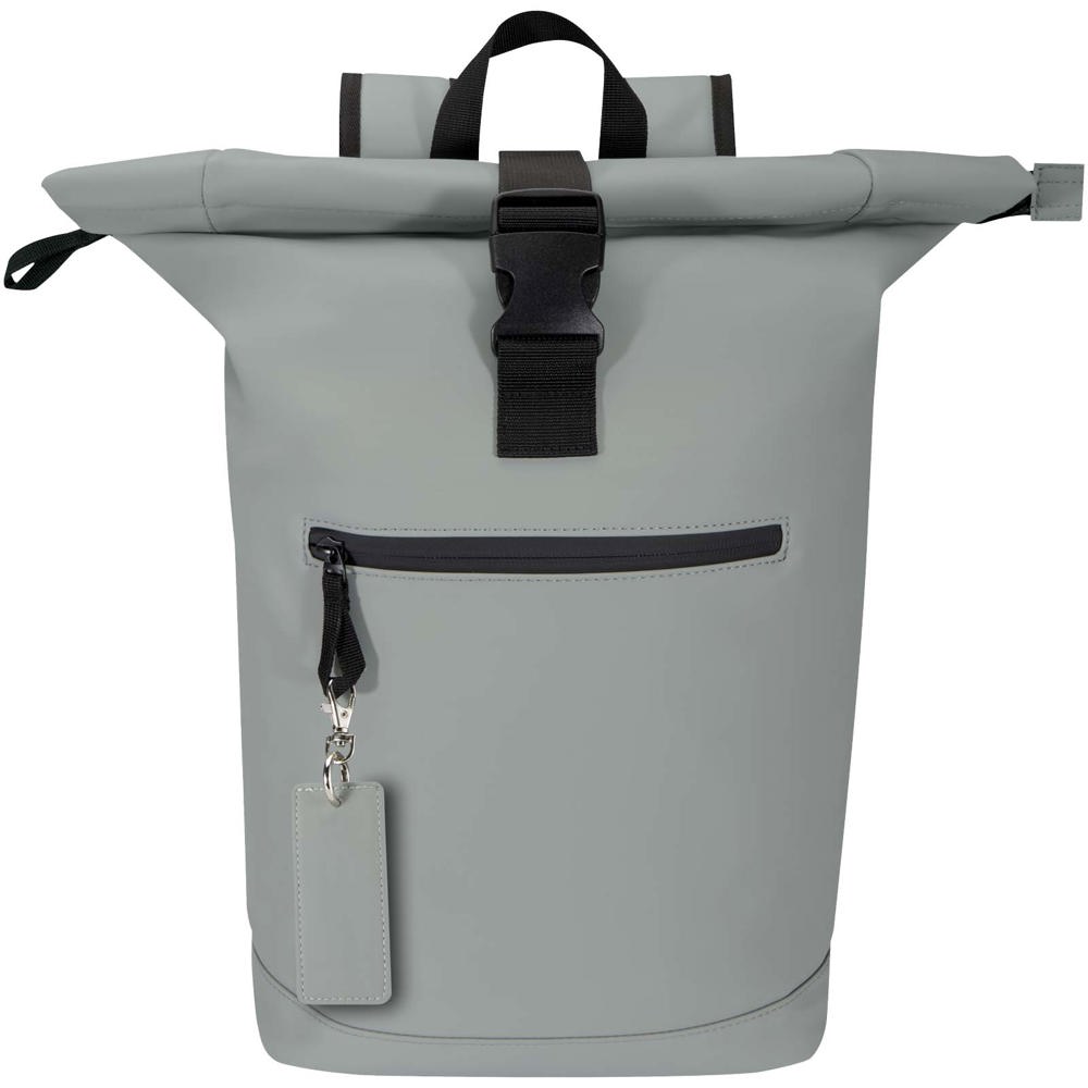 Resi Plus GRS gerecyclede rechthoekige bedelsleutelhanger