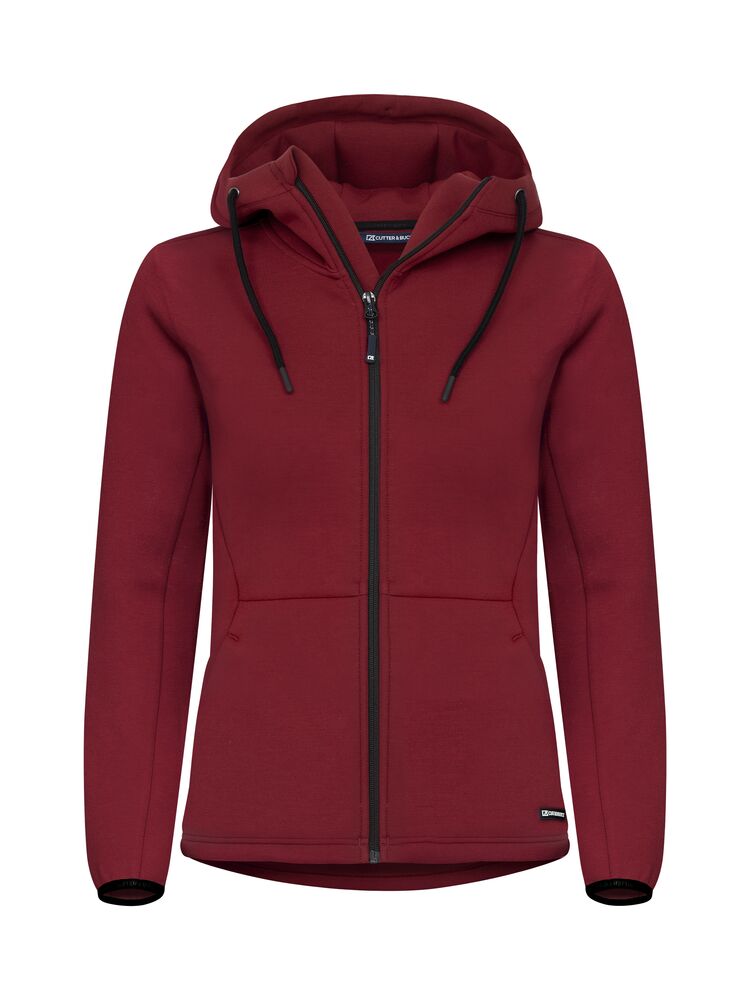 Cutter & Buck - Pemberton Hood FZ Dames - Biker Rood