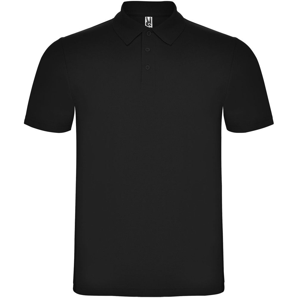 Austral 180 g/m² unisex polo met korte mouwen - Zwart