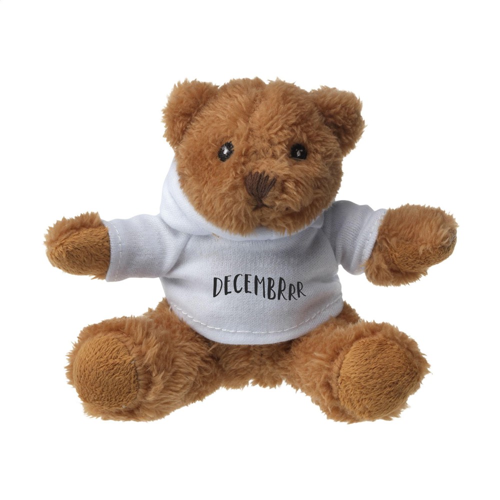 HoodedBear knuffelbeer - wit (± PMS White)