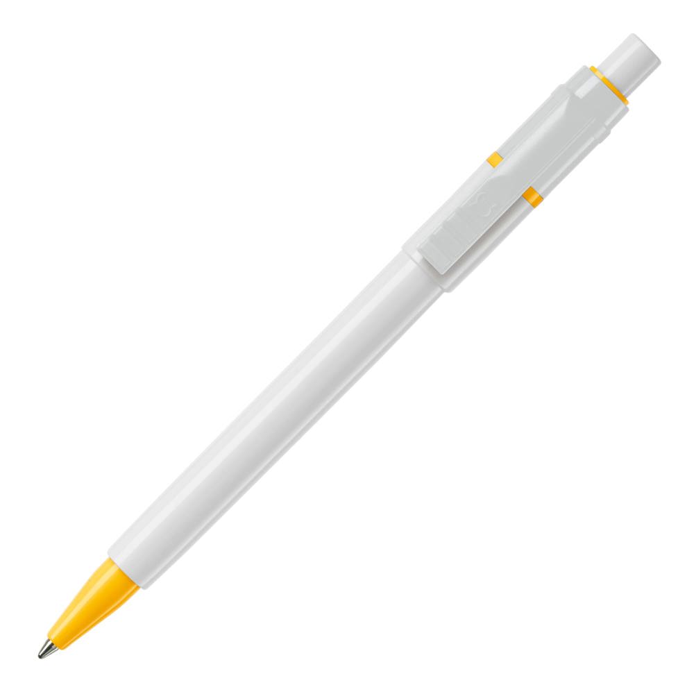 Balpen Baron hardcolour - Wit / Geel